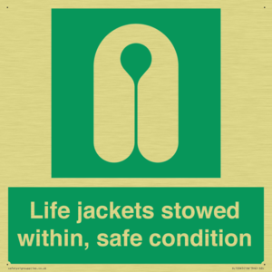 Life jackets stowed within